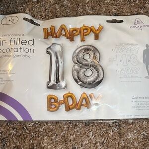 Happy 18th Birthday ballon banner